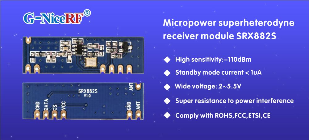 módulo receptor super-heteródino SRX882S