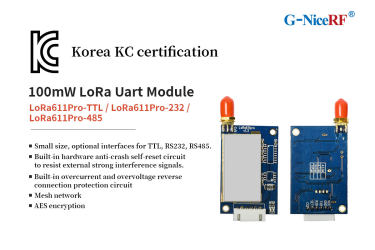 M&oacute;dulo LoRa Uart LoRa611Pro-TTL, LoRa611Pro-232, LoRa611Pro-485 Pass Certifica&ccedil;&atilde;o KC