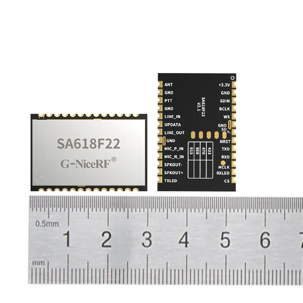 SA618F22: M&oacute;dulo transceptor de &aacute;udio sem fio full duplex com taxa de amostragem de 160 mW e 8K
