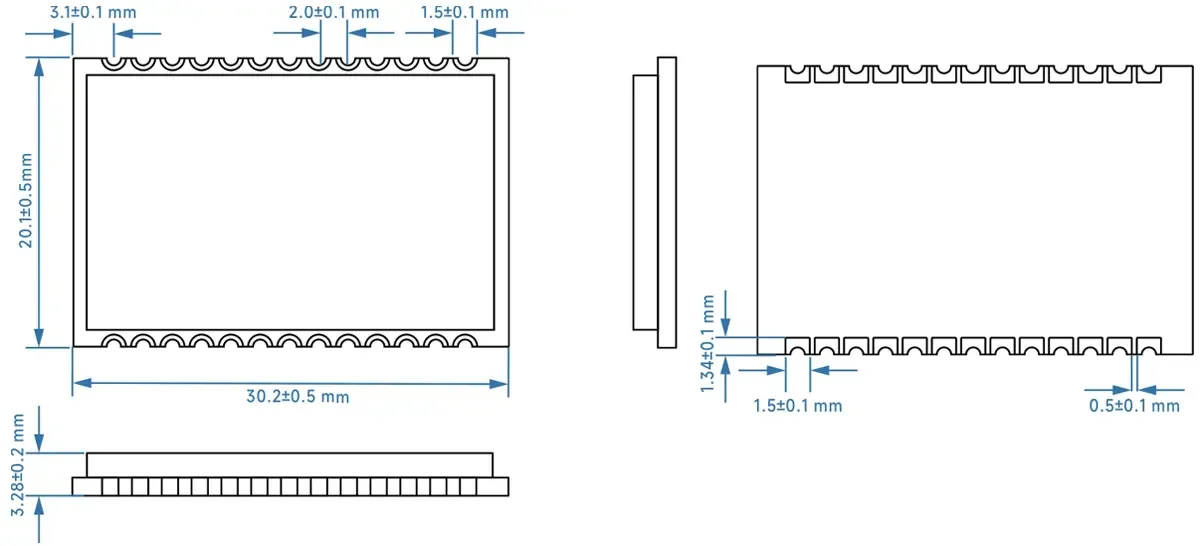 Módulo de intercomunicação full-duplex tamanho SA618F22
