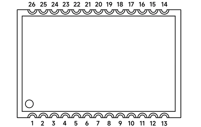 Definição de pinos do módulo de intercomunicação full-duplex SA618F22