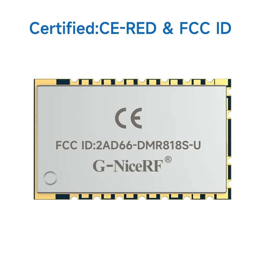 DMR818S-U: M&oacute;dulo Walkie Talkie DMR N&iacute;vel II AMBE++ com certifica&ccedil;&atilde;o FCC ID e CE RED