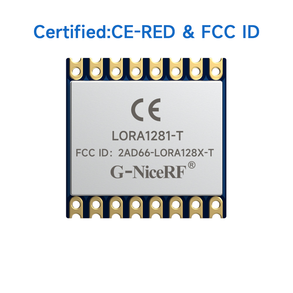 LoRa1281-TCXO: Certifica&ccedil;&atilde;o FCC ID e CE-RED M&oacute;dulo certificado SX1281 de 2,4 GHz com suporte para alcance