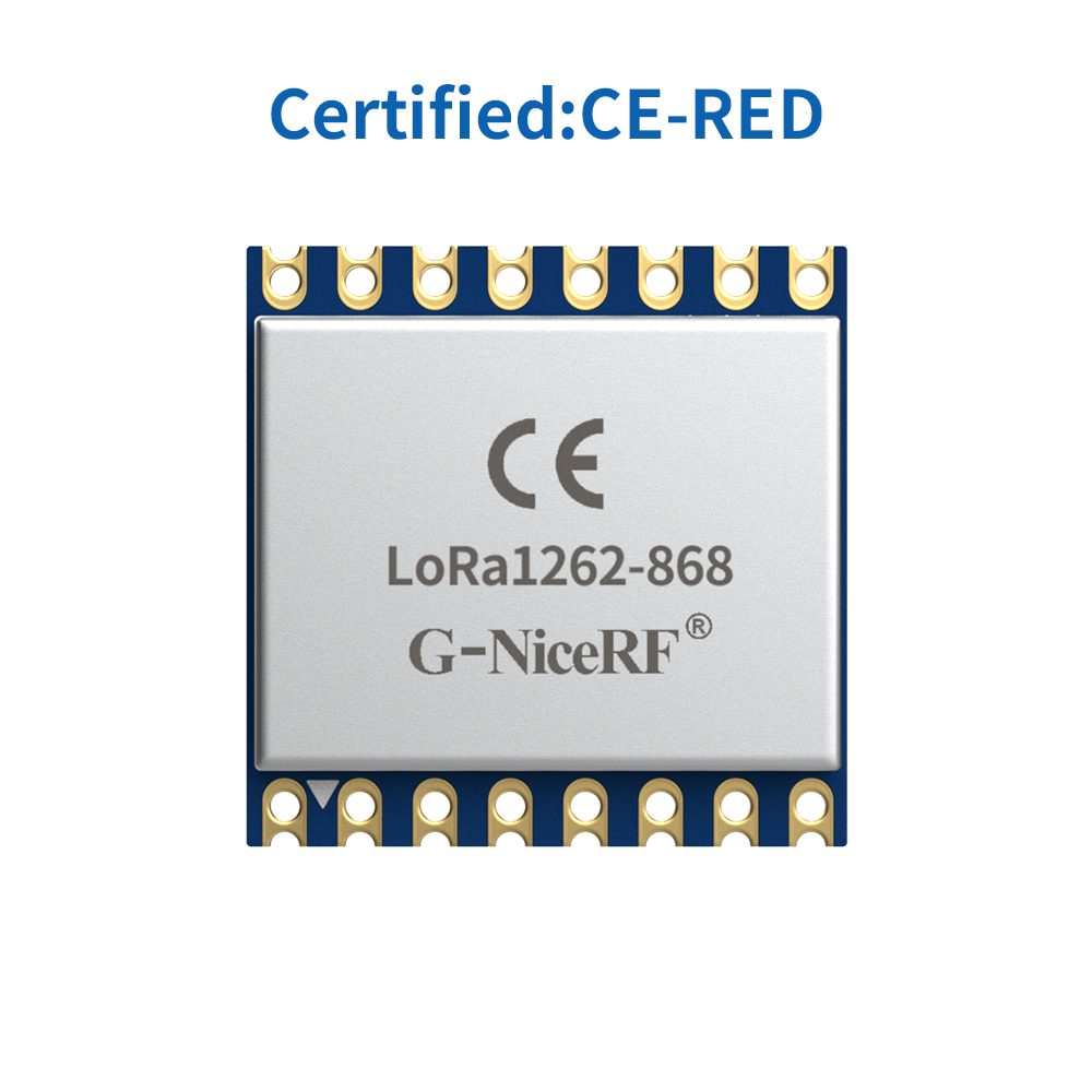 LoRa1262-868: M&oacute;dulo LoRa SX1262 160mW com certifica&ccedil;&atilde;o CE-RED de 868MHz e TCXO
