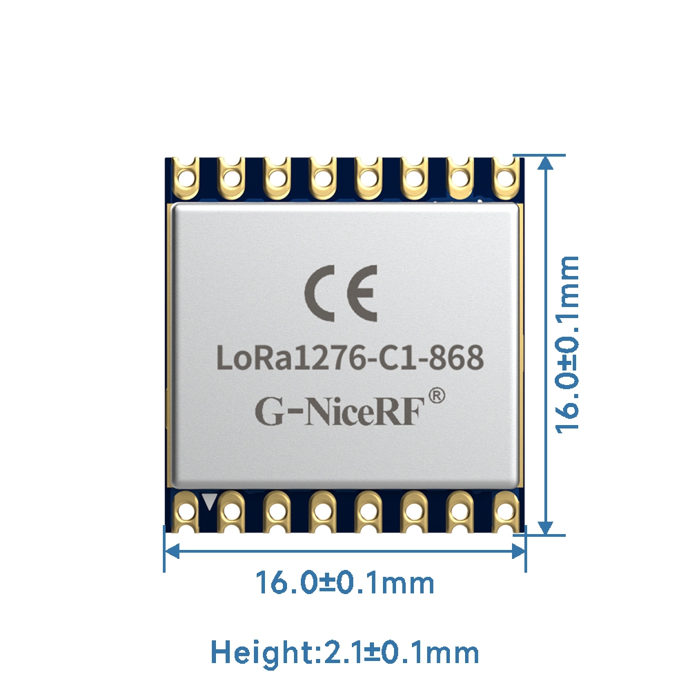 LoRa1276-C1-868: M&oacute;dulo LoRa SX1276 868 MHz 100 mW com certifica&ccedil;&atilde;o CE-RED e prote&ccedil;&atilde;o ESD