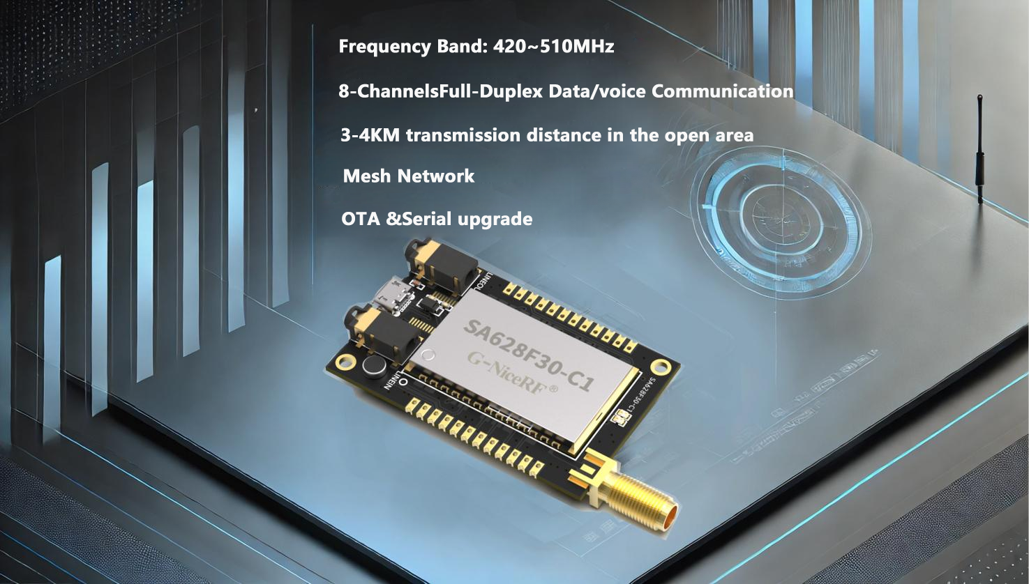 Aplica&ccedil;&atilde;o do M&oacute;dulo Full-Duplex SA628F30 em Sistemas de Capacetes
