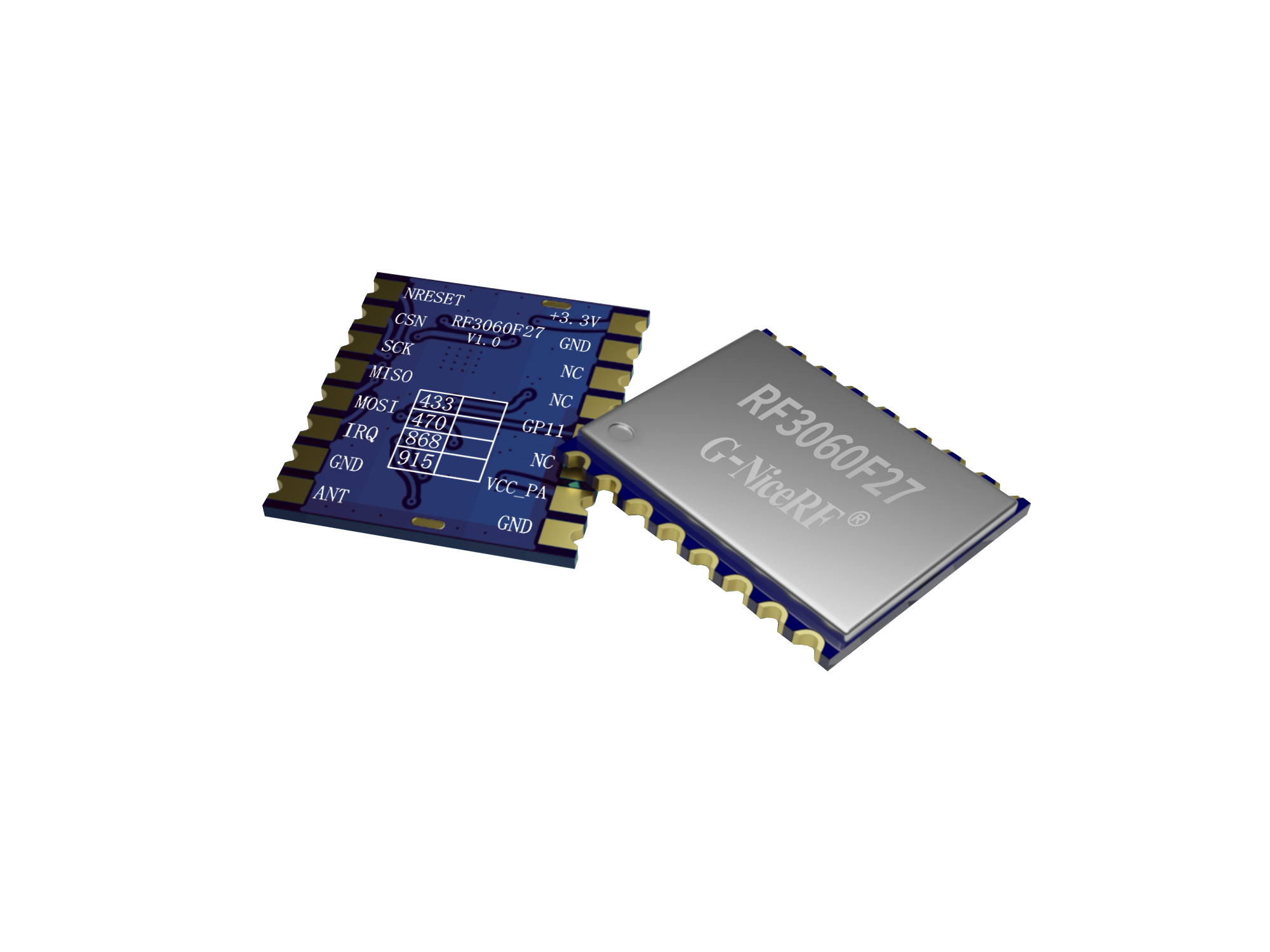 RF3060F27: m&oacute;dulo transceptor sem fio de 500 mW
