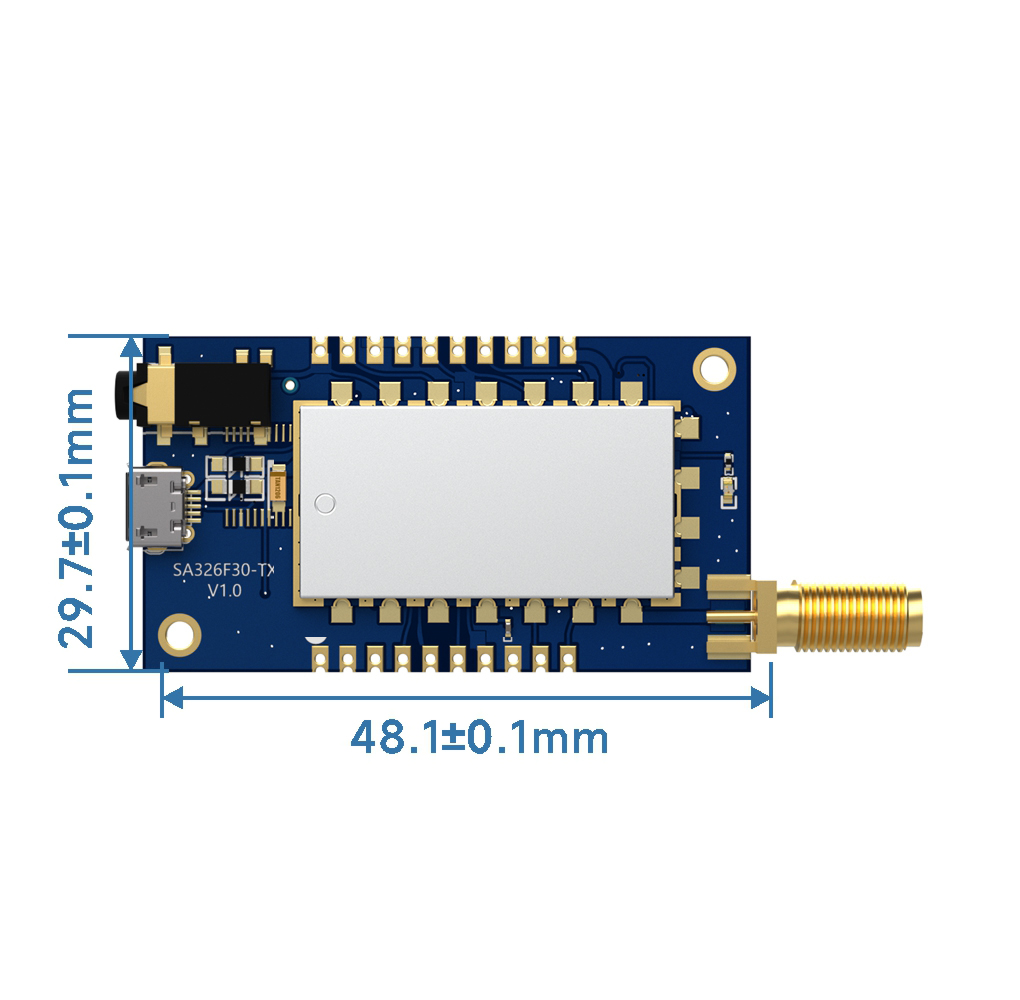 SA326F30: M&oacute;dulo de &aacute;udio sem fio de baixa lat&ecirc;ncia e taxa de amostragem de 48K