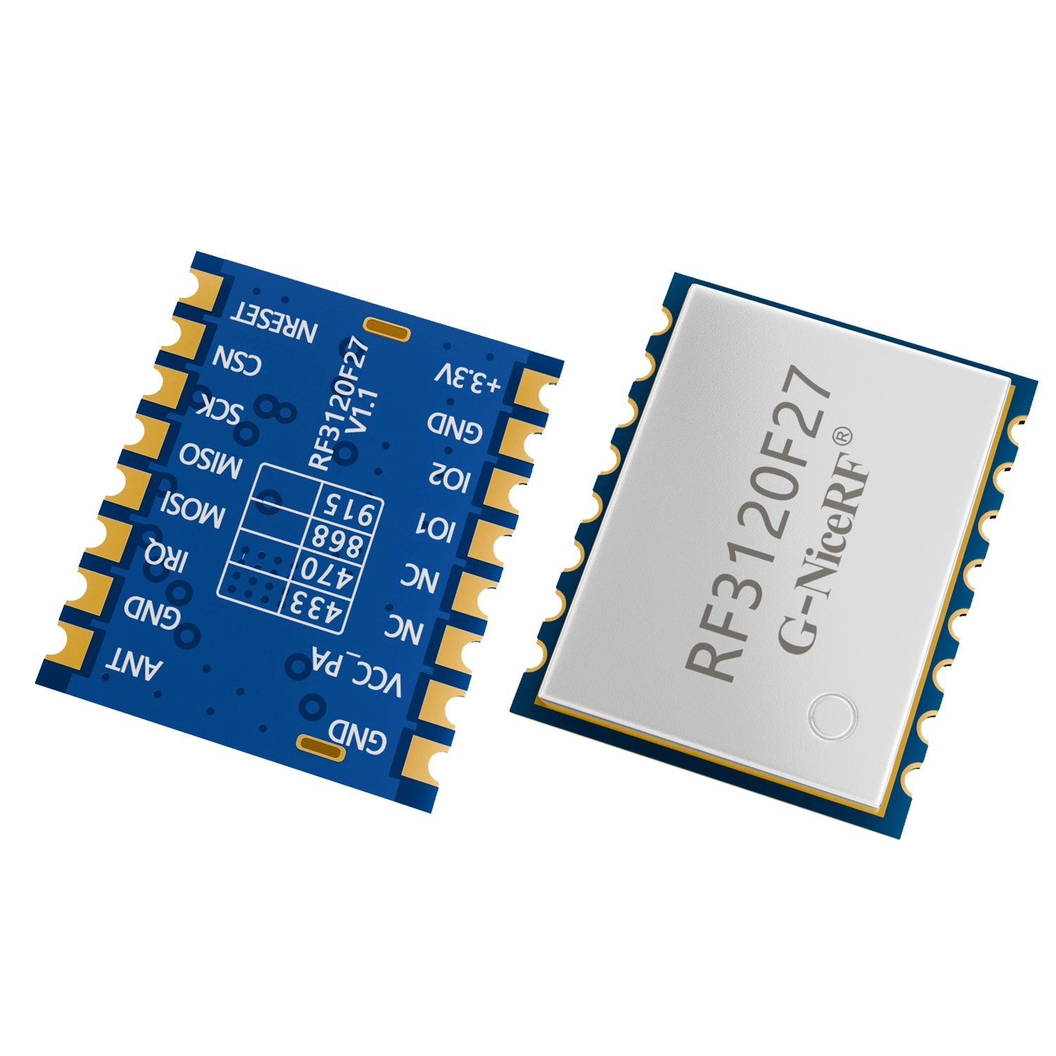 RF3120F27: M&oacute;dulo transceptor sem fio de 800 mW, oscilador de cristal TCXO de 0,5 ppm