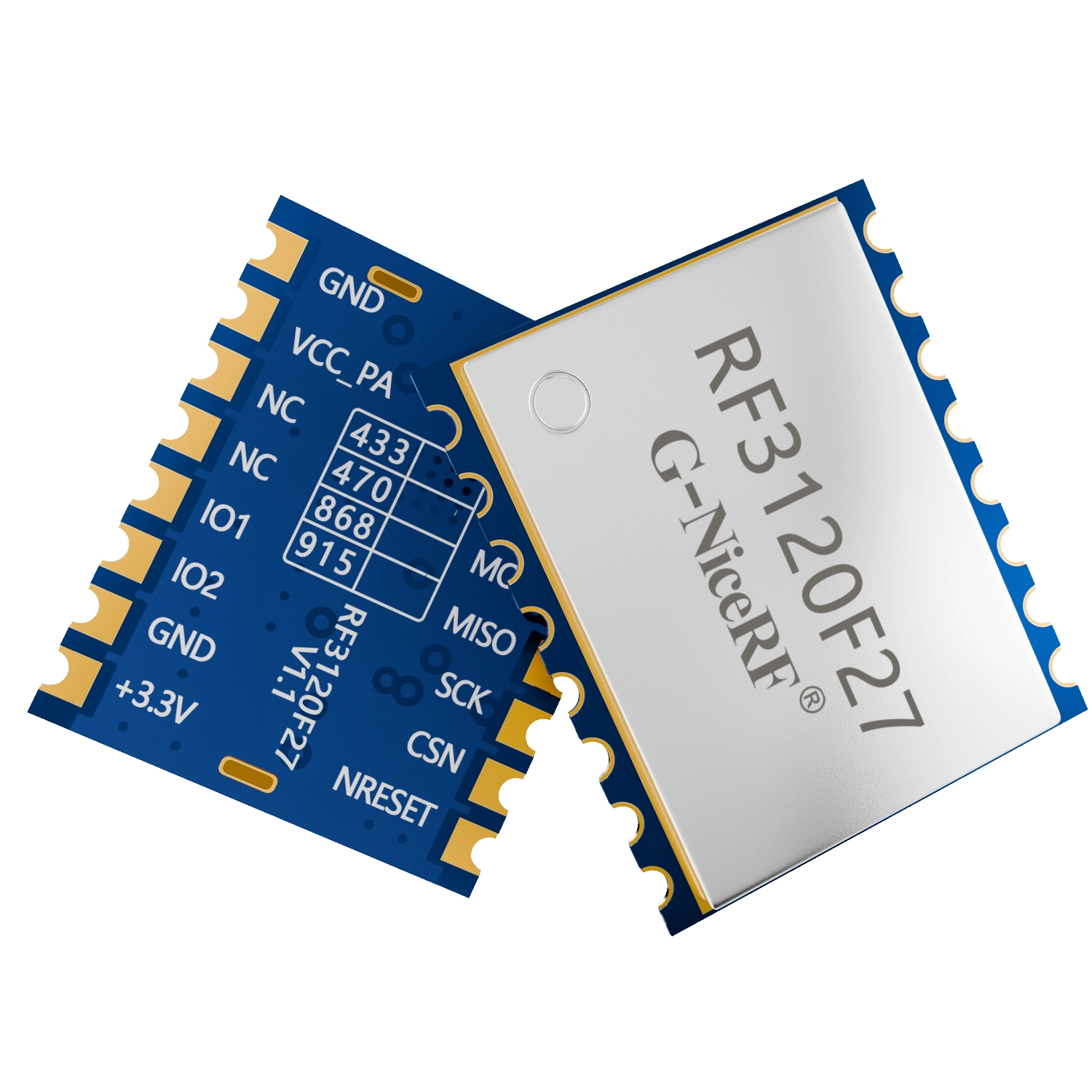 RF3120F27: M&oacute;dulo transceptor sem fio de 800 mW, oscilador de cristal TCXO de 0,5 ppm