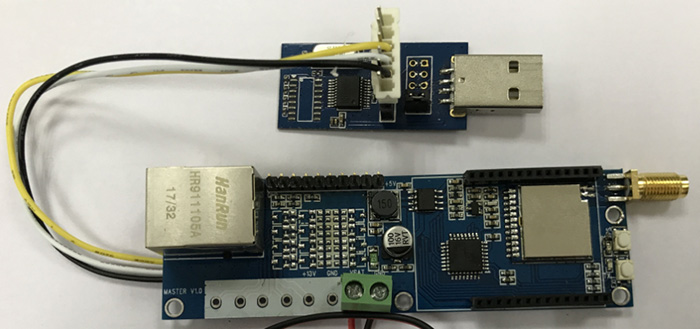 Hardware da estação base principal (integrando o módulo NiceRF)